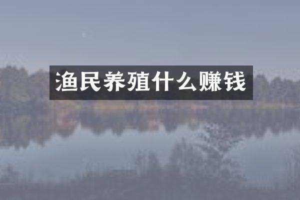 渔民养殖什么赚钱