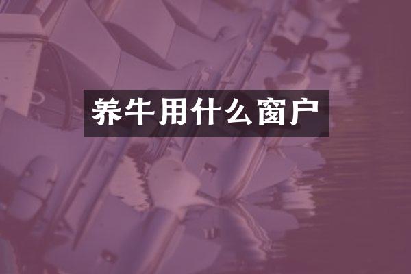 养牛用什么窗户
