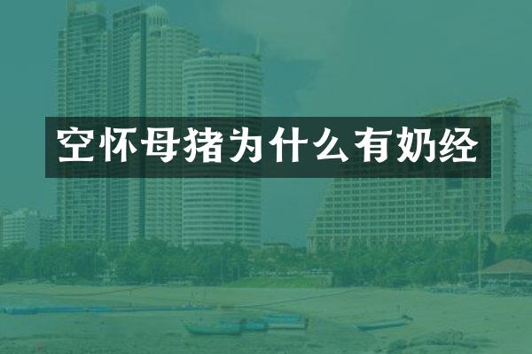 空怀母猪为什么有奶经