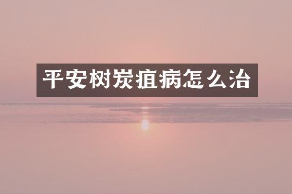 平安树炭疽病怎么治
