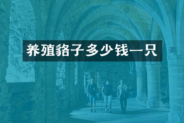 养殖貉子多少钱一只