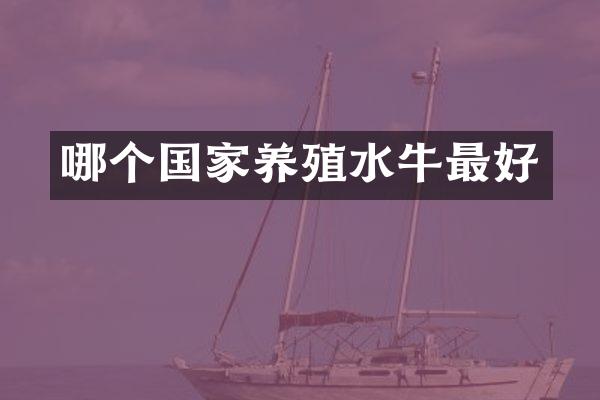 哪个国家养殖水牛最好