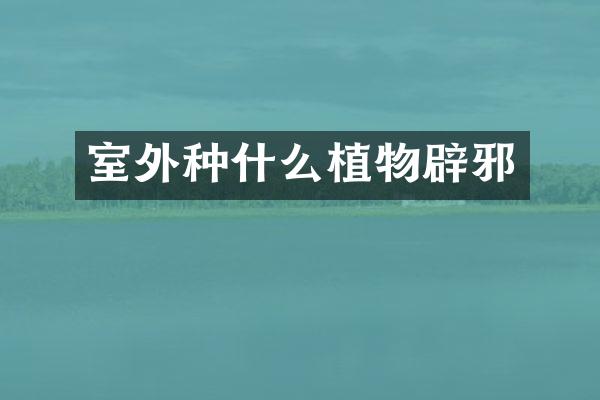 室外种什么植物辟邪