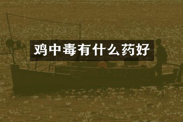 鸡中毒有什么药好