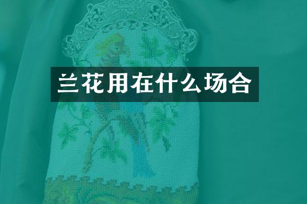 兰花用在什么场合