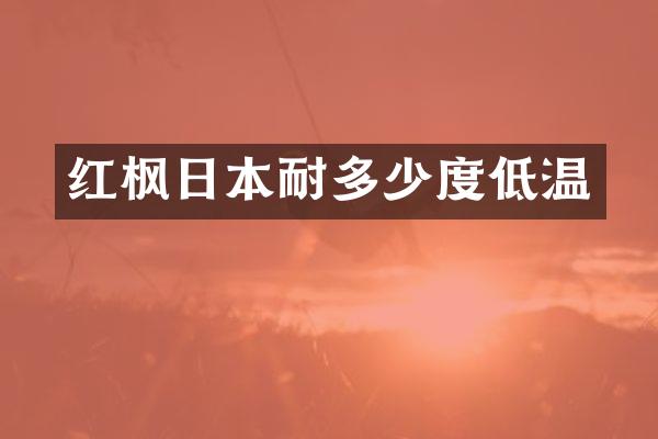 红枫日本耐多少度低温