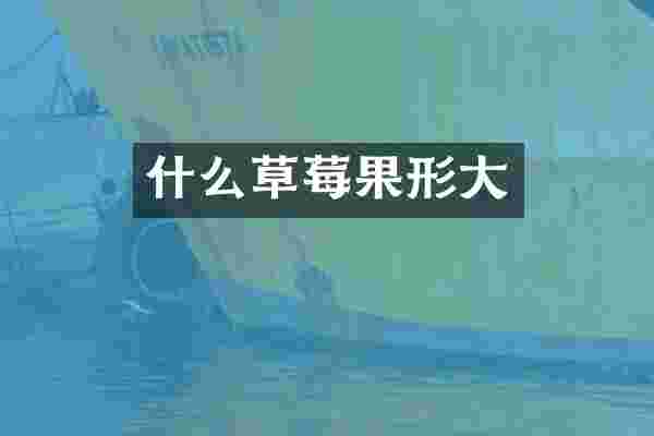 什么草莓果形大