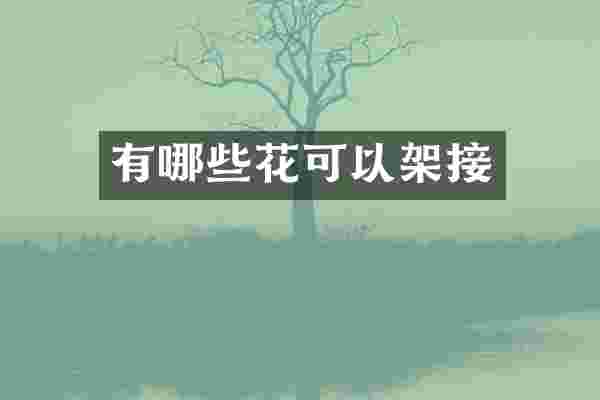 有哪些花可以架接