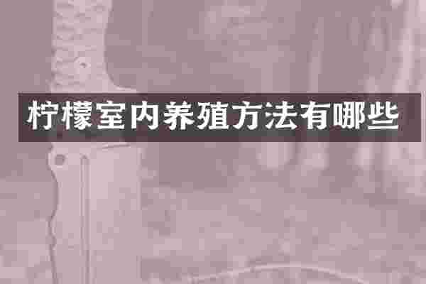 柠檬室内养殖方法有哪些