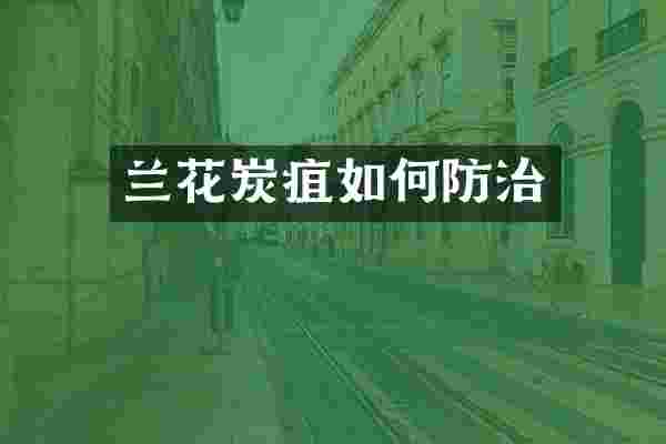 兰花炭疽如何防治