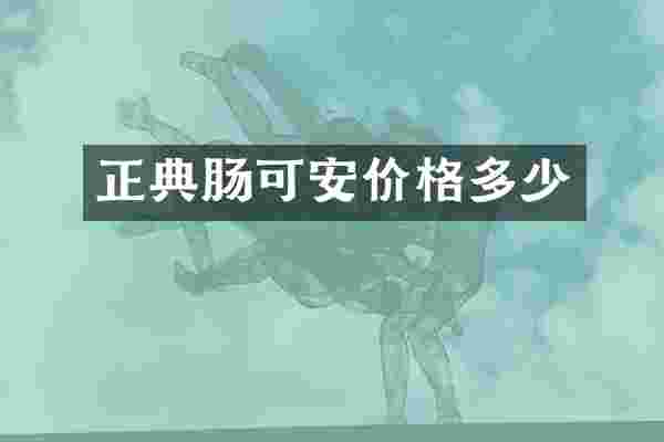 正典肠可安价格多少