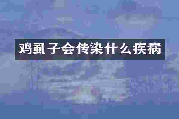 鸡虱子会传染什么疾病