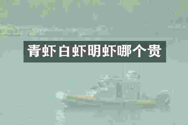 青虾白虾明虾哪个贵