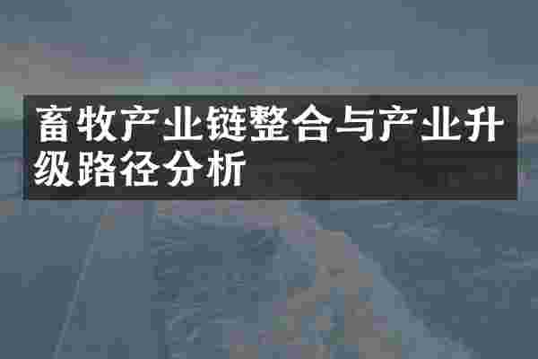畜牧产业链整合与产业升级路径分析