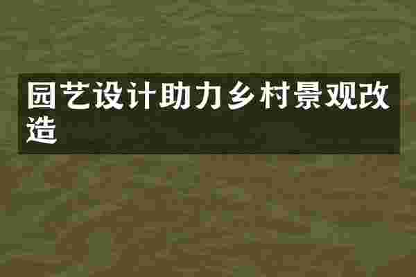 园艺设计助力乡村景观改造