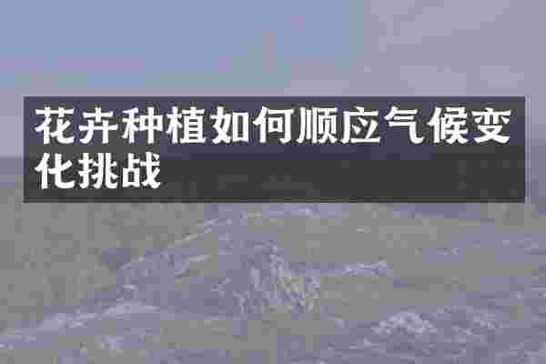 花卉种植如何顺应气候变化挑战