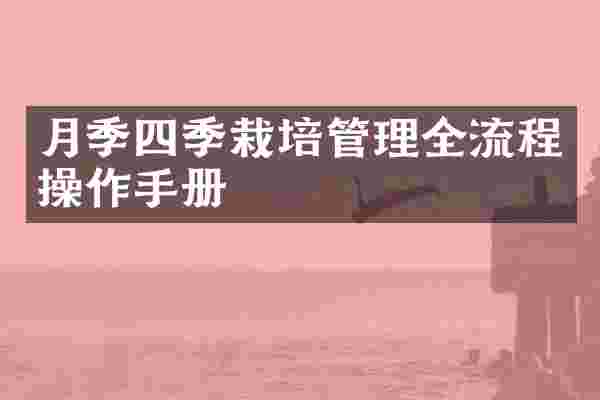 月季四季栽培管理全流程操作手册