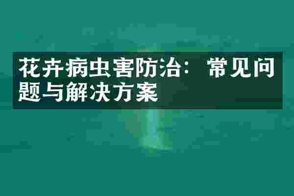 花卉病虫害防治：常见问题与解决方案